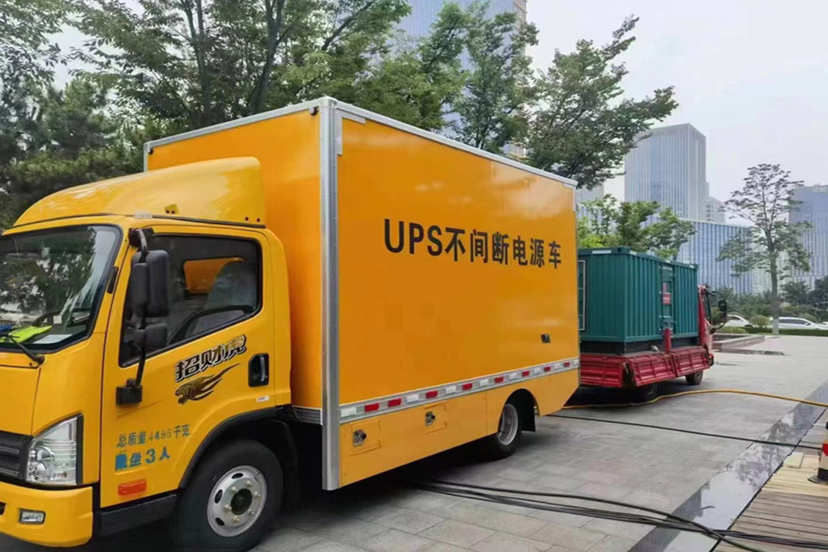 新宁发电机租赁施工现场