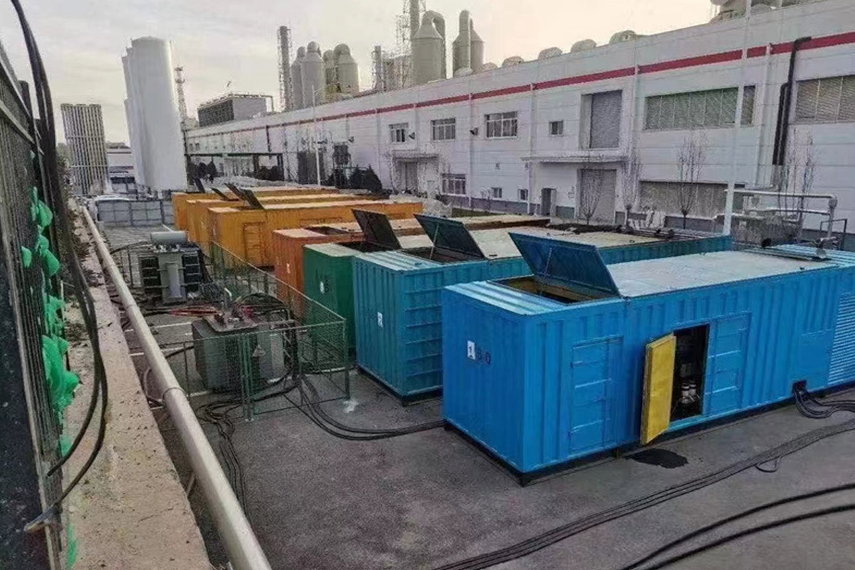 新宁发电机租赁施工现场